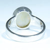 Coober Pedy White Opal Silver Ring - Size 11.25 Code CC207