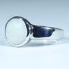 Coober Pedy White Opal Silver Ring - Size 9.5 Code CC211