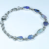 Natural Queensland Boulder Opal Silver Bracelet