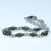 Australian Boulder Opal Silver Bracelet 15.5cm - 17cm Code  CC21J