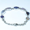 Natural Queensland Boulder Opal Silver Bracelet