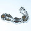 Australian Boulder Opal Silver Bracelet 17cm - 20.5cm Code  CC25J