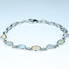 Natural Australian Boulder Opal Silver Bracelet