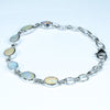 Beautiful Natural Queensland Boulder Opal Silver Bracelet