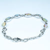 Australian Boulder Opal Silver Bracelet 16cm - 20.5cm Code  CC08J