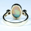 Coober Pedy Crystal Opal and Diamond Gold Ring - Size 6.5 US Code - EM297