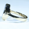 Natural Solid Australian Boulder Opal and Diamond Gold Ring - Size 7.25 Code - EM277
