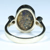 Natural Solid Australian Boulder Opal and Diamond Gold Ring - Size 7.25 Code - EM277