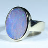 Natural Solid Australian Boulder Opal Gold Ring - Size 7 Code - EM278