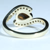 Natural Solid Australian Boulder Opal and Diamond Gold Ring - Size 6.25 Code - EM292