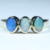 Boulder Opal Trilogy Gold Ring - Size 7.75 US Code EM277