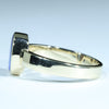 Natural Solid Australian Boulder Opal Gold Ring - Size 8.5 Code - EM288