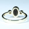Natural Solid Australian Boulder Opal and Diamond Gold Ring - Size 7 Code - EM281