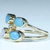 Australian Solid Opal and Diamond Gold Ring Size - 7.5 US Code  EM290