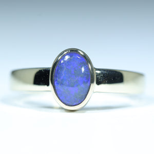 Natural Australian Lightning Ridge Opal Gold Ring
