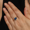 Lightning Ridge Black Opal and Diamond Gold Ring - Size 7.25 US Code - EM294