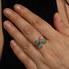 Australian Solid Opal and Diamond Gold Ring Size - 7.5 US Code  EM290