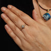 Natural Solid Australian Boulder Opal and Diamond Gold Ring - Size 8.25 Code - EM285