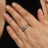 Boulder Opal Trilogy Gold Ring - Size 7.75 US Code EM277