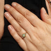 Natural Solid Australian Boulder Opal and Diamond Gold Ring - Size 7.5 Code - EM286
