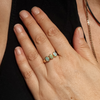 Boulder Opal Trilogy Gold Ring - Size 7.25 US Code EM318
