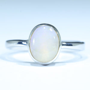 Natural Australian Lightning Ridge Silver Opal ring