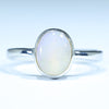 Natural Australian Lightning Ridge Silver Opal ring