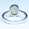 Lightning Ridge Solid Opal Silver Ring - Size 8.5 Code CC269
