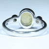 Australian Crystal Opal and Diamond Silver Ring - Size 6 Code CC237