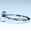 Australian Solid Boulder Opal Silver Ring - Size 7.25 Code CC196