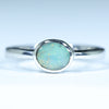Natural Australian Boulder Opal Silver Ring