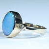 Australian Solid Dark Opal and Diamond Gold Ring - Size 6.75 US Code - EM310