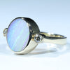 Australian Crystal Opal and Diamond Gold Ring - Size 7.25 US Code - EM312