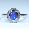 Natural Australian Opal White Gold and Diamonds