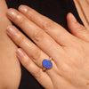 Natural Solid Australian Boulder Opal and Diamond Gold Ring - Size 7.25 Code - EM311