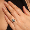 Natural Solid Australian Boulder Opal and Diamond Gold Ring - Size 7.25 Code - EM313