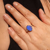 Natural Solid Australian Boulder Opal and Diamond Gold Ring - Size 6.75 Code - EM309