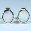 Natural Australian 18k White Opal Studs - Australian Opal Shop 186 Brisbane Rd, Arundel 4214