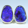 18k Gold Electric Blue Studs Australian Opal Shop Gold Coast - 186 Brisbane Rd, Arundel 4214