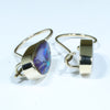 Natural Australian Boulder Opal Gold Earrings (18mm x 7mm) Code EE127