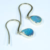 Natural Australian Boulder Opal Gold Earrings (8mm x 6mm) Code EE122