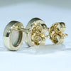 Coober Pedy Crystal Opal 18K Gold Earrings (7.5 x 6mm) Code EE74