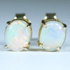 Natural Australian Coober Pedy 18k Gold Opal Stud Earrings - Australian Opal Shop Gold Coast