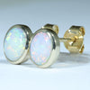 18k Gold White Opal Earrings at the Australian Opal Shop Gold Coast - 186 Brisbane Rd Arundel