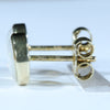 Coober Pedy White Opal 10k Gold Earrings (7mm x 7mm) Code EE52