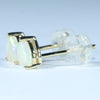 Australian Heart shaped Crystal Opal 14K Gold Earrings (5mm x 5mm) Code EE117