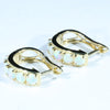 Australian Crystal Opal 14K Gold Huggie Earrings (3mm x 3mm) Code EE118