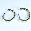 Australian Crystal Opal 14K Gold Huggie Earrings (4.5mm x 2mm) Code EE120