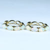 Australian Crystal Opal 14K Gold Huggie Earrings (4.5mm x 2mm) Code EE120