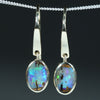 Natural Australian Boulder Opal Gold Drop Earrings - Australian Opal Shop Gold Coast